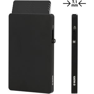 Valenta Cardprotector Aluminium Kartenetui - 5 Karten - MagSafe Kompatibel - Schwarz