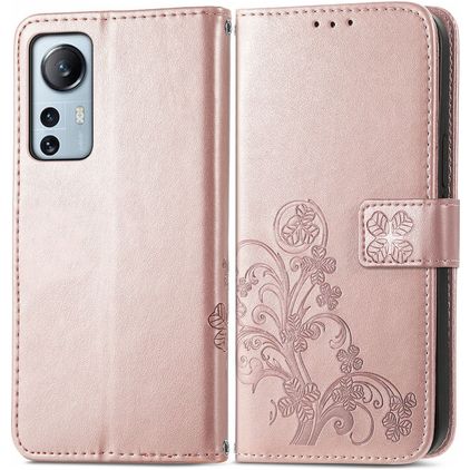 Mobigear Clover Xiaomi 12 Lite Klapphülle Portemonnaie - Roségold
