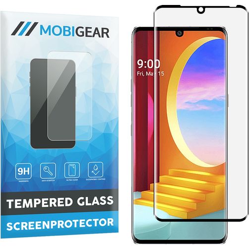 Mobigear Curved LG Velvet Panzerglas Gehärtetes Glas Displayschutz - Hüllenfreundlich - Schwarz