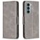 Mobigear Excellent Motorola Moto G200 5G Hülle Klapphülle Geldbörse - Grau