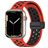 Mobigear Sport Plus Mag Silikon Apple Watch Armband Magnetverschluss - 49/46/45/44 mm - Schwarz / Rot