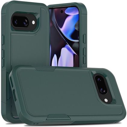 Mobigear Heavy Armor Google Pixel 9a Hülle Hardcase Backcover Stoßfest - Grün