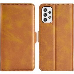 Mobigear Slim Magnet Samsung Galaxy A23 Hülle Klapphülle Geldbörse - Cognac
