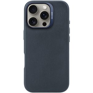 Decoded iPhone 16 Pro MagSafe Hülle Echtes Leder Backcover - Marineblau