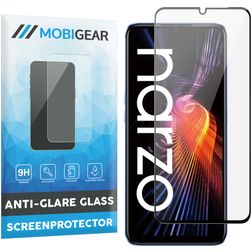 Mobigear Premium Realme Narzo 50 5G Panzerglas Gehärtetes Glas Displayschutz - Hüllenfreundlich - Schwarz