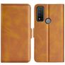 Mobigear Slim Magnet TCL 20 R 5G Hülle Klapphülle Geldbörse - Cognac