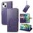 Mobigear Clover iPhone 15 Hülle Klapphülle Geldbörse - Lila
