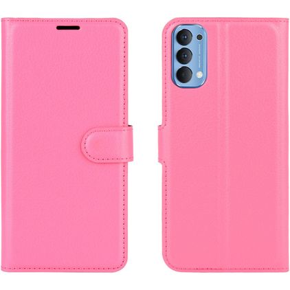 Mobigear Classic OPPO Reno 4 Hülle Klapphülle Geldbörse - Pink