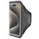 Mobiparts Comfort Fit Handyhalterung Joggen iPhone 15 Pro Sporthülle Neopren Sportarmband - Schwarz