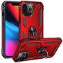 Mobigear Armor Ring iPhone 14 Pro Max Hülle Hardcase Backcover Stoßfest mit Ringhalter - Rot