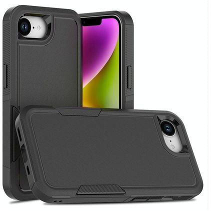 Mobigear Heavy Armor iPhone 17e Hülle Hardcase Backcover Stoßfest - Schwarz