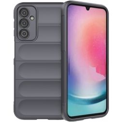 Mobigear Bumpy Samsung Galaxy A24 Hülle Flexibles TPU Backcover - Charcoal