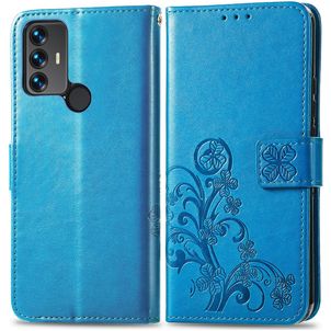 Mobigear Clover TCL 30 SE Hülle Klapphülle Geldbörse - Blau