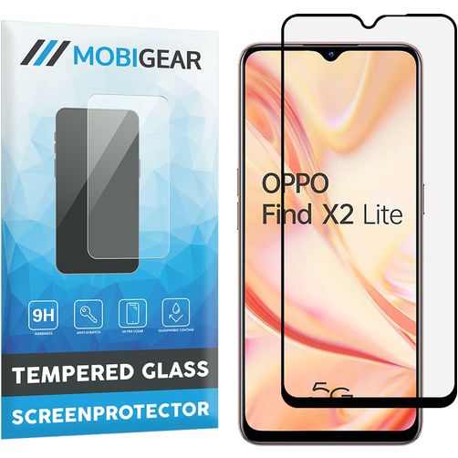 Mobigear Premium OPPO Find X2 Lite Panzerglas Gehärtetes Glas Displayschutz - Hüllenfreundlich - Schwarz