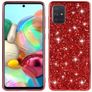 Mobigear Glitter Samsung Galaxy A73 Hülle Hardcase Backcover - Rot