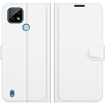Mobigear Classic Realme C21 Hülle Klapphülle Geldbörse - Weiß