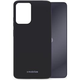 Mobilize Rubber Gelly Motorola Moto G04 Hülle Flexibles TPU Backcover - Matt Black