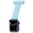 Mobigear Clip Schwesternuhr Apple Watch Armband Pin-Verschluss - 49/46/45/44 mm - Babyblau