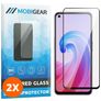 Mobigear Premium OPPO A96 Panzerglas Gehärtetes Glas Displayschutz - Hüllenfreundlich - Schwarz (2er Pack)