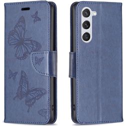 Mobigear Butterfly Samsung Galaxy S23 Hülle Klapphülle Geldbörse - Blau