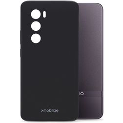 Mobilize Rubber Gelly OPPO Reno 12 Pro Hülle Flexibles TPU Backcover - Schwarz