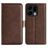 Mobigear Slim Magnet OPPO Find X9 Hülle Klapphülle Geldbörse - Braun