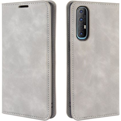 Mobigear Retro Slim OPPO Reno 3 Pro Hülle Klapphülle Geldbörse - Grau