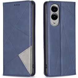 Mobigear Rhombus Slim Samsung Galaxy S25 Edge Hülle Klapphülle - Blau