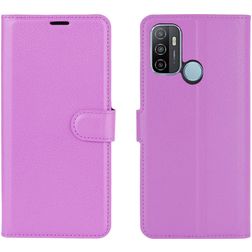 Mobigear Classic OPPO A53s Hülle Klapphülle Geldbörse - Lila