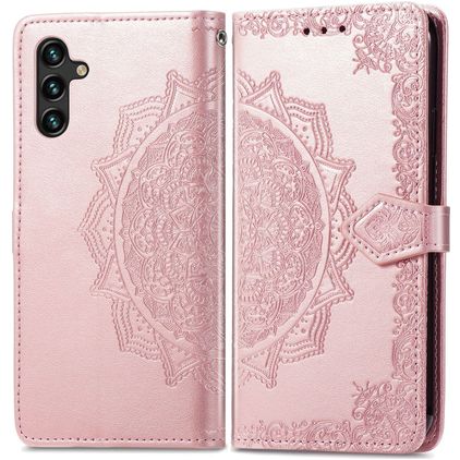 Mobigear Mandala Samsung Galaxy A13 5G Klapphülle Portemonnaie - Roségold