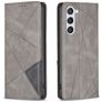 Mobigear Rhombus Slim Samsung Galaxy S24 Hülle Klapphülle - Grau