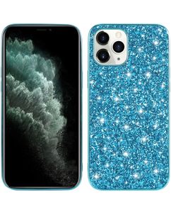Mobigear Glitter iPhone 12 Pro Max Hülle Hardcase Backcover - Blau