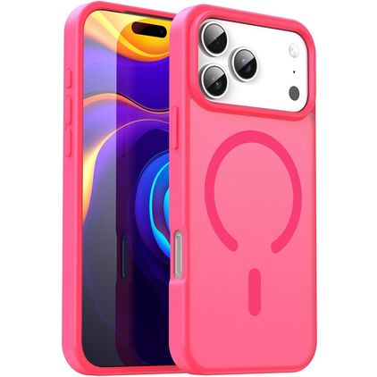 Mobigear Shockproof iPhone 17 Pro Max MagSafe Hardcase Backcover - Rose Red