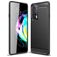 Mobigear Brushed Slim Motorola Edge 20 Hülle Flexibles TPU Backcover - Schwarz