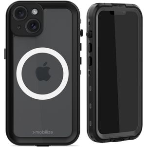Mobilize Waterproof iPhone 15 Wasserdicht MagSafe Hülle Hardcase Backcover - Schwarz