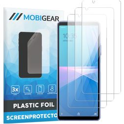 Mobigear Sony Xperia 10 IV Displayschutz Schutzfolie - Hüllenfreundlich (3er Pack)