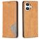 Mobigear Rhombus Slim iPhone 17 Hülle Klapphülle - Cognac