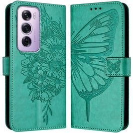 Mobigear Butterfly OPPO Reno 12 Pro Hülle Klapphülle Geldbörse - Grün