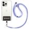 Mobigear Lanyard Universal-Handykette einstellbar - Weiß / Blau / Lila