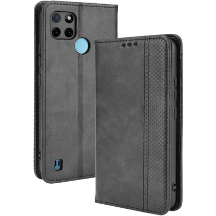 Mobigear Sensation Realme C21Y Hülle Klapphülle Geldbörse - Schwarz