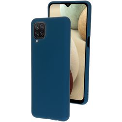 Mobiparts Samsung Galaxy A12 Silikon Backcover - Blueberry Blue