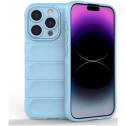 Mobigear Bumpy iPhone 15 Pro Hülle Flexibles TPU Backcover - Blau