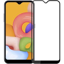 Mobigear Premium Samsung Galaxy A01 Panzerglas Gehärtetes Glas Displayschutz - Hüllenfreundlich - Schwarz