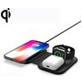 Mobigear Magnetic Folding 3in1 es Ladegerät Qi Wireless 15W - Schwarz