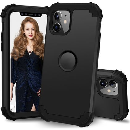 Mobigear Ultra Tough iPhone 11 Hülle Hardcase Backcover Stoßfest - Schwarz