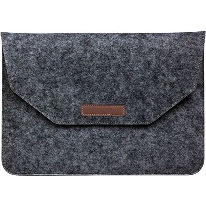 Mobigear Envelope Filz Laptop Sleeve (max 25 cm x 37 cm) Laptop Hülle - Schwarz
