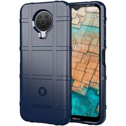 Mobigear Rugged Shield Nokia G10 Hülle Flexibles TPU Backcover Stoßfest - Blau