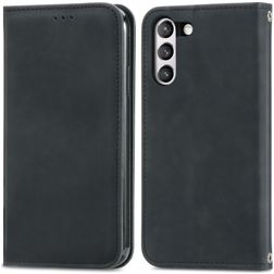 Mobigear Retro Slim Samsung Galaxy S21 FE Hülle Klapphülle Geldbörse - Schwarz