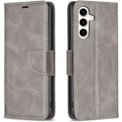 Mobigear Excellent Samsung Galaxy S24 FE Hülle Klapphülle Geldbörse - Grau