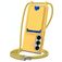 Mobigear Lanyard Card Samsung Galaxy S26 Silikon Handykette mit Kartenfach - Gelb